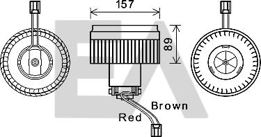 EACLIMA 42A78004 - Електродвигун, вентиляція салону autocars.com.ua