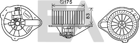EACLIMA 42A78007 - Електродвигун, вентиляція салону autocars.com.ua