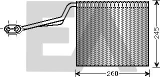 EACLIMA 43B02007 - Випарник, кондиціонер autocars.com.ua