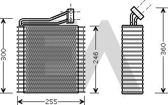 EACLIMA 43B12001 - Випарник, кондиціонер autocars.com.ua