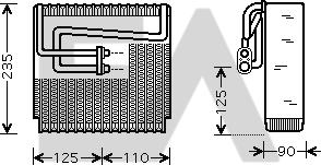 EACLIMA 43B20003 - Випарник, кондиціонер autocars.com.ua