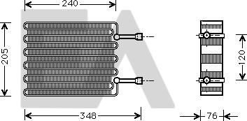 EACLIMA 43B22002 - Випарник, кондиціонер autocars.com.ua