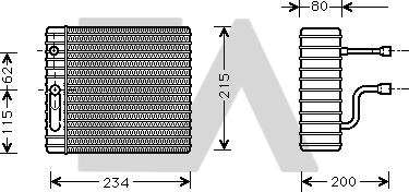 EACLIMA 43B22004 - Випарник, кондиціонер autocars.com.ua