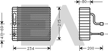 EACLIMA 43B22005 - Випарник, кондиціонер autocars.com.ua