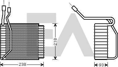 EACLIMA 43B22007 - Випарник, кондиціонер autocars.com.ua