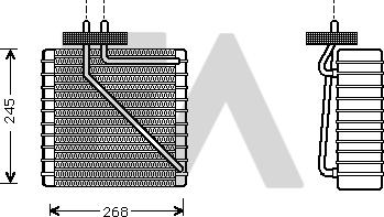 EACLIMA 43B22009 - Випарник, кондиціонер autocars.com.ua