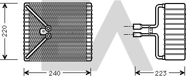 EACLIMA 43B22011 - Випарник, кондиціонер autocars.com.ua