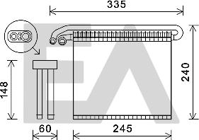 EACLIMA 43B22015 - Випарник, кондиціонер autocars.com.ua