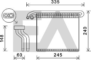 EACLIMA 43B22016 - Випарник, кондиціонер autocars.com.ua
