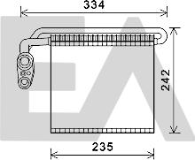 EACLIMA 43B22020 - Випарник, кондиціонер autocars.com.ua