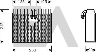 EACLIMA 43B25002 - Випарник, кондиціонер autocars.com.ua