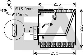 EACLIMA 43B26001 - Випарник, кондиціонер autocars.com.ua