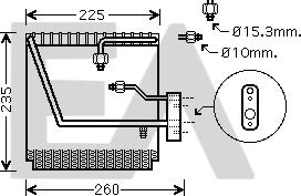EACLIMA 43B26003 - Випарник, кондиціонер autocars.com.ua