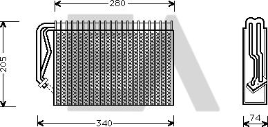 EACLIMA 43B54002 - Випарник, кондиціонер autocars.com.ua