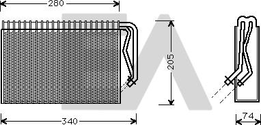 EACLIMA 43B54006 - Випарник, кондиціонер autocars.com.ua