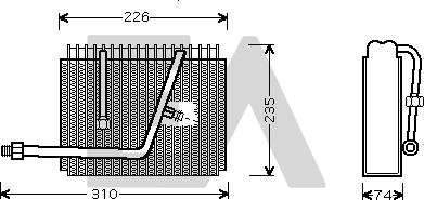 EACLIMA 43B54007 - Випарник, кондиціонер autocars.com.ua