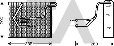 EACLIMA 43B60002 - Випарник, кондиціонер autocars.com.ua