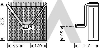 EACLIMA 43B61001 - Випарник, кондиціонер autocars.com.ua