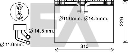 EACLIMA 43B62001 - Випарник, кондиціонер autocars.com.ua