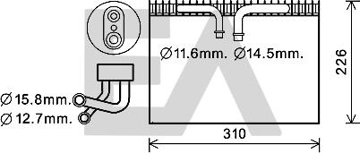 EACLIMA 43B62003 - Випарник, кондиціонер autocars.com.ua