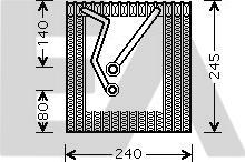 EACLIMA 43B77004 - Випарник, кондиціонер autocars.com.ua