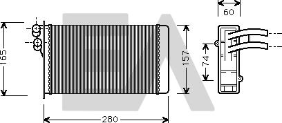 EACLIMA 45C02004 - Теплообмінник, опалення салону autocars.com.ua