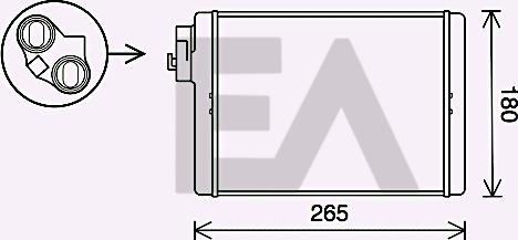 EACLIMA 45C02008 - Теплообмінник, опалення салону autocars.com.ua