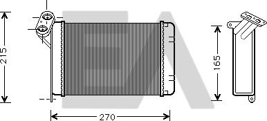 EACLIMA 45C07002 - Теплообмінник, опалення салону autocars.com.ua