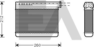 EACLIMA 45C07008 - Теплообмінник, опалення салону autocars.com.ua