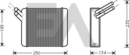 EACLIMA 45C10002 - Теплообмінник, опалення салону autocars.com.ua