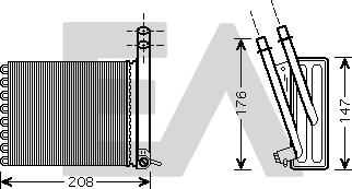 EACLIMA 45C10011 - Теплообмінник, опалення салону autocars.com.ua