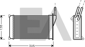 EACLIMA 45C22002 - Теплообмінник, опалення салону autocars.com.ua