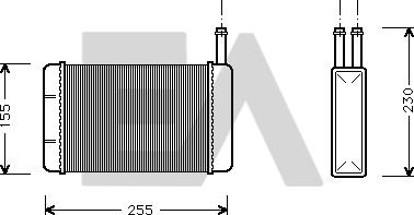 EACLIMA 45C22009 - Теплообмінник, опалення салону autocars.com.ua