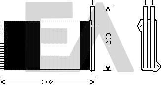 EACLIMA 45C22010 - Теплообмінник, опалення салону autocars.com.ua