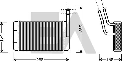 EACLIMA 45C22011 - Теплообмінник, опалення салону autocars.com.ua
