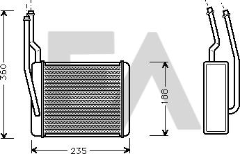 EACLIMA 45C22014 - Теплообмінник, опалення салону autocars.com.ua