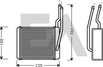 EACLIMA 45C22021 - Теплообмінник, опалення салону autocars.com.ua