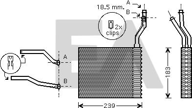 EACLIMA 45C22023 - Теплообмінник, опалення салону autocars.com.ua