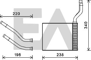 EACLIMA 45C22024 - Теплообмінник, опалення салону autocars.com.ua