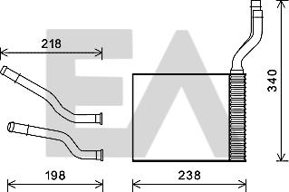 EACLIMA 45C22025 - Теплообмінник, опалення салону autocars.com.ua