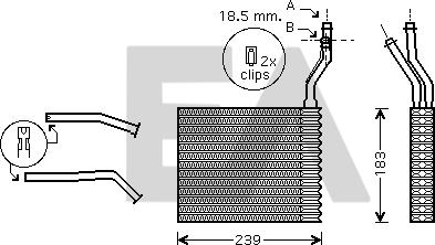 EACLIMA 45C22030 - Теплообмінник, опалення салону autocars.com.ua