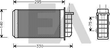 EACLIMA 45C25005 - Теплообмінник, опалення салону autocars.com.ua