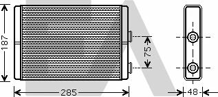 EACLIMA 45C25009 - Теплообмінник, опалення салону autocars.com.ua