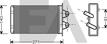 EACLIMA 45C25016 - Теплообмінник, опалення салону autocars.com.ua