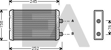 EACLIMA 45C25018 - Теплообмінник, опалення салону autocars.com.ua