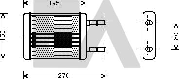 EACLIMA 45C28002 - Теплообмінник, опалення салону autocars.com.ua