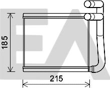 EACLIMA 45C28033 - Теплообмінник, опалення салону autocars.com.ua