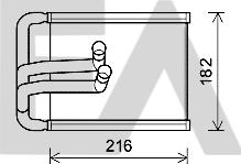 EACLIMA 45C28039 - Теплообмінник, опалення салону autocars.com.ua