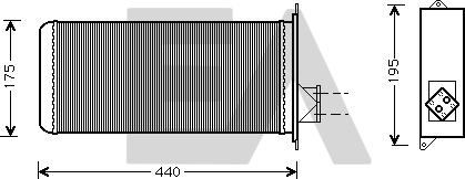 EACLIMA 45C30001 - Теплообмінник, опалення салону autocars.com.ua