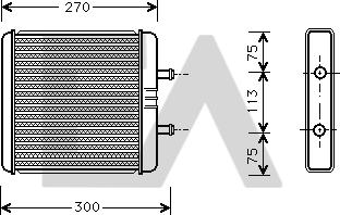EACLIMA 45C30006 - Теплообмінник, опалення салону autocars.com.ua